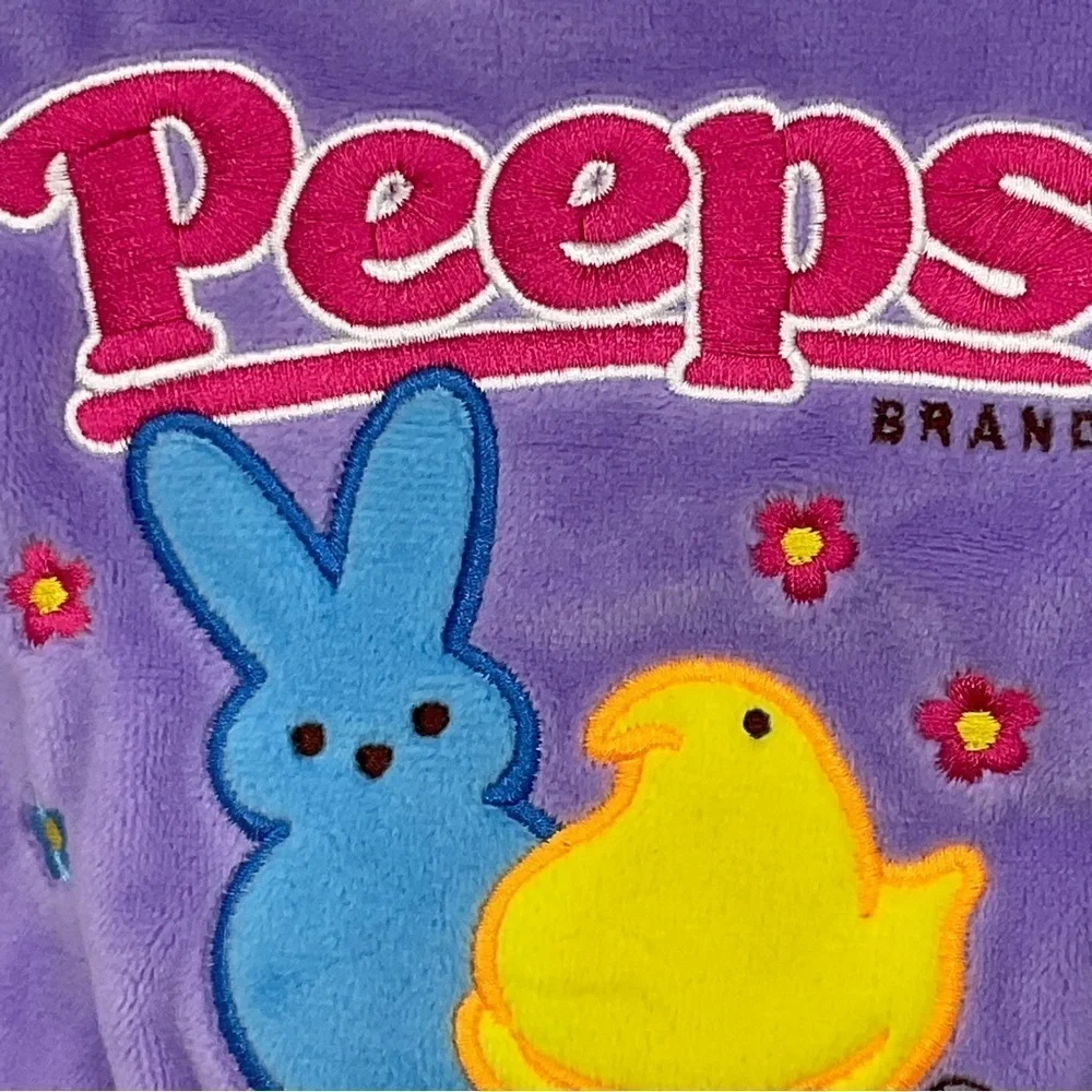 PEEPS Easter Baby Bib Soft Velour Purple Spring Flower 2023 Basket Gift Dan Dee